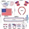 120 Pcs Patriotic Party Favors, 4th of July Accessories Headbands, Shutter Shades Glasses, Beaded Necklaces(Multicolor)